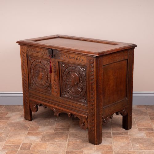 19THC OAK BRETON MARRIAGE CHEST - ADDITIONAL PHOTO 4