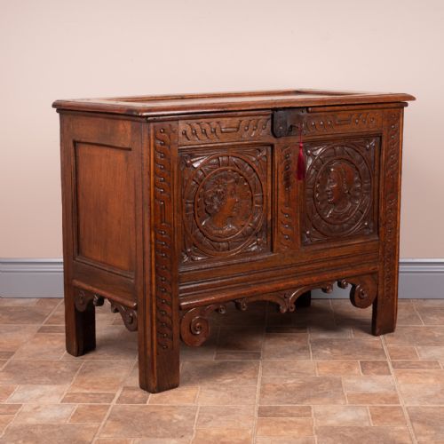 19THC OAK BRETON MARRIAGE CHEST - ADDITIONAL PHOTO 5