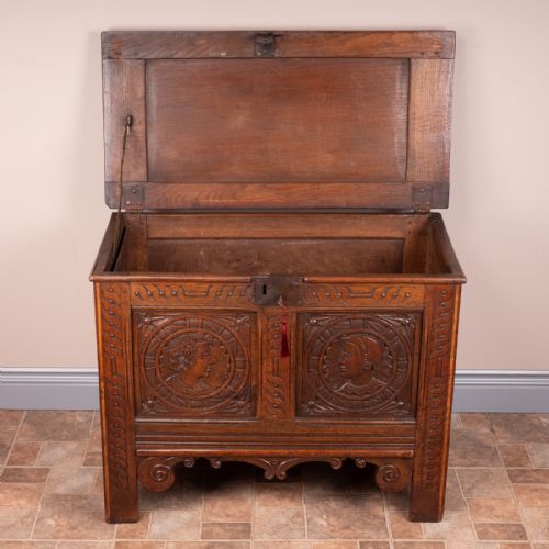 19THC OAK BRETON MARRIAGE CHEST - ADDITIONAL PHOTO 7
