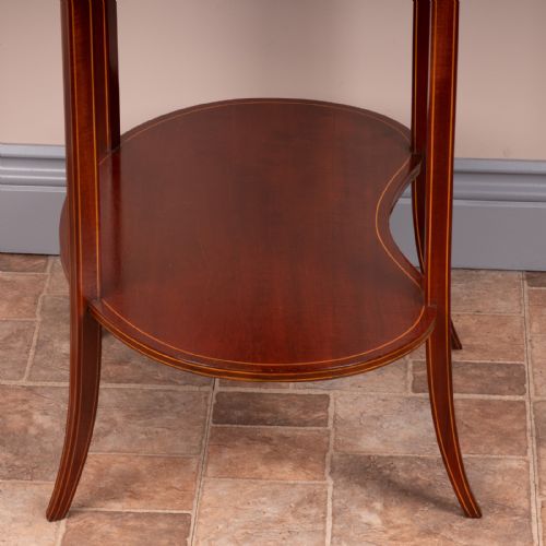 EDWARDIAN INLAID MAHOGANY KIDNEY SHAPED OCCASIONAL TABLE - ADDITIONAL PHOTO 10
