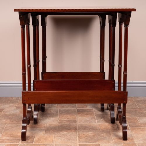 EDWARDIAN INLAID MAHOGANY NEST OF THREE TABLES - ADDITIONAL PHOTO 16