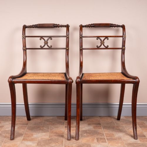 PAIR OF REGENCY STYLE CHAIRS - ADDITIONAL PHOTO 2