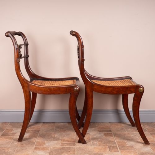 PAIR OF REGENCY STYLE CHAIRS - ADDITIONAL PHOTO 3