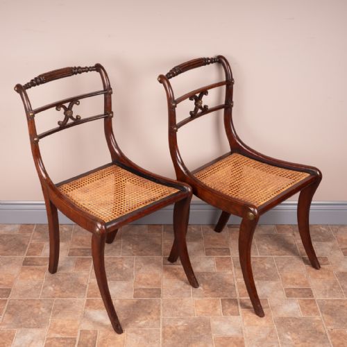 PAIR OF REGENCY STYLE CHAIRS - ADDITIONAL PHOTO 4