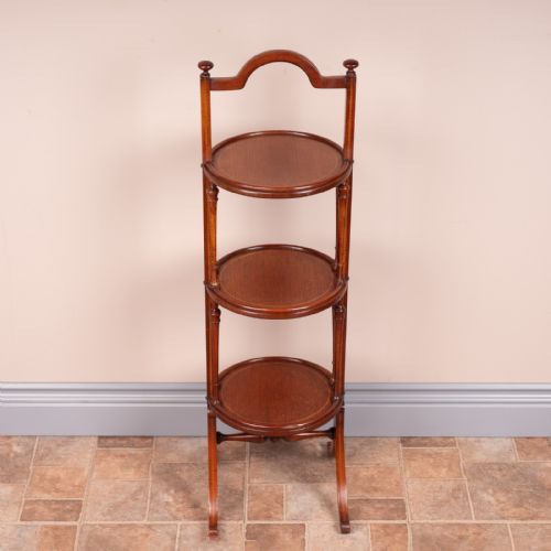 GOOD QUALITY EDWARDIAN INLAID CAKE STAND - ADDITIONAL PHOTO 2