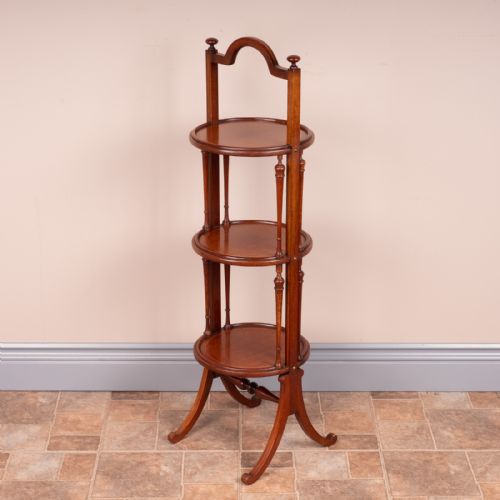 GOOD QUALITY EDWARDIAN INLAID CAKE STAND - ADDITIONAL PHOTO 5