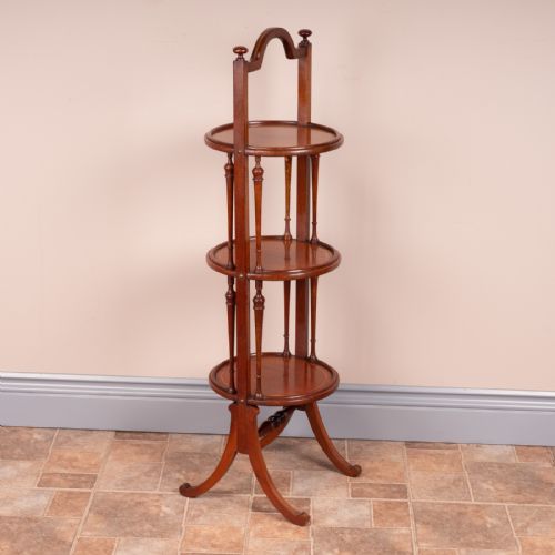 GOOD QUALITY EDWARDIAN INLAID CAKE STAND - ADDITIONAL PHOTO 7