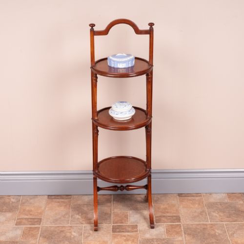 GOOD QUALITY EDWARDIAN INLAID CAKE STAND - ADDITIONAL PHOTO 9