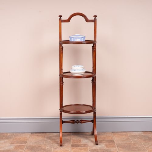 GOOD QUALITY EDWARDIAN INLAID CAKE STAND - ADDITIONAL PHOTO 10