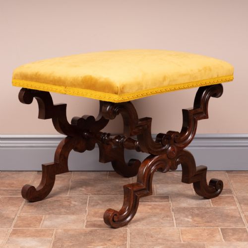 19thc rosewood stool - CATEGORY: ANTIQUE STOOLS - DATED 19TH CENTURY