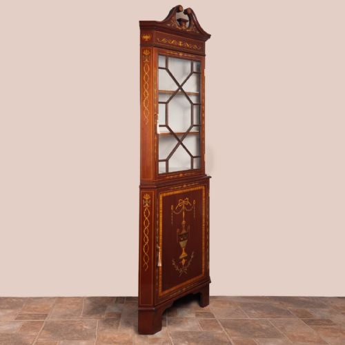 EDWARDIAN INLAID CORNER CABINET - ADDITIONAL PHOTO 1