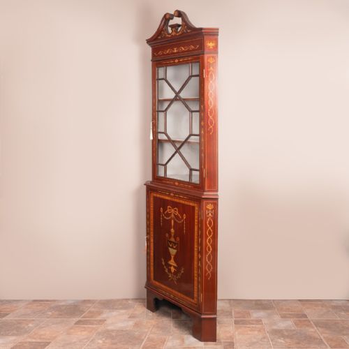 EDWARDIAN INLAID CORNER CABINET - ADDITIONAL PHOTO 2