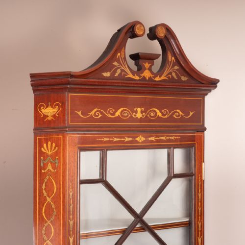 EDWARDIAN INLAID CORNER CABINET - ADDITIONAL PHOTO 4