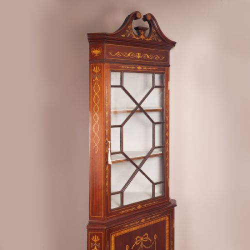 EDWARDIAN INLAID CORNER CABINET - ADDITIONAL PHOTO 5