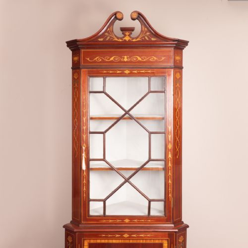 EDWARDIAN INLAID CORNER CABINET - ADDITIONAL PHOTO 6