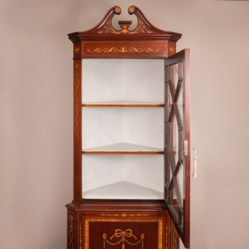 EDWARDIAN INLAID CORNER CABINET - ADDITIONAL PHOTO 8