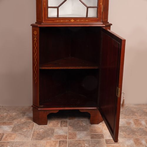 EDWARDIAN INLAID CORNER CABINET - ADDITIONAL PHOTO 9