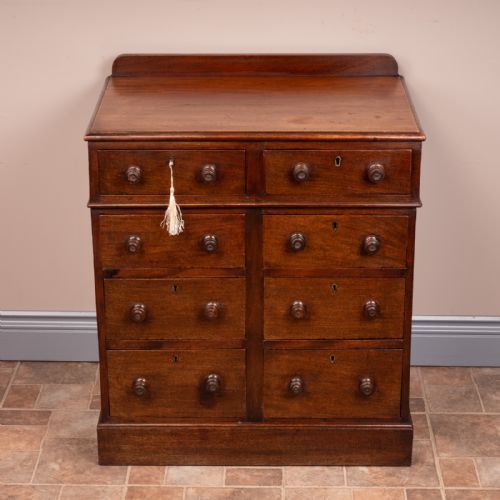 8 drawer mahogany chest of drawers - CATEGORY: ANTIQUE CHEST OF DRAWERS - DATED 19TH CENTURY