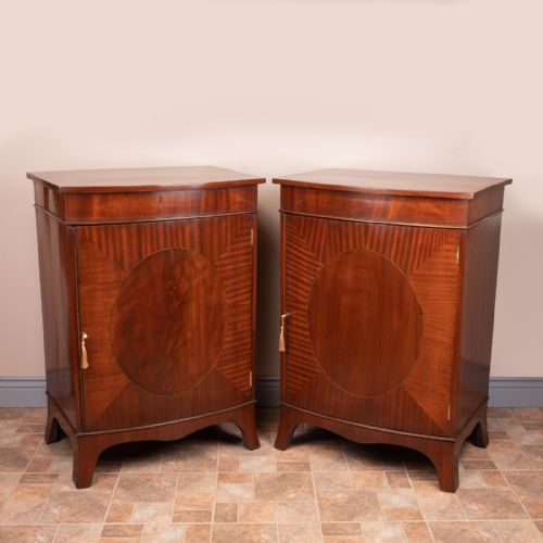 pair of inlaid mahogany cabinets - CATEGORY: ANTIQUE CABINETS - DATED 1920