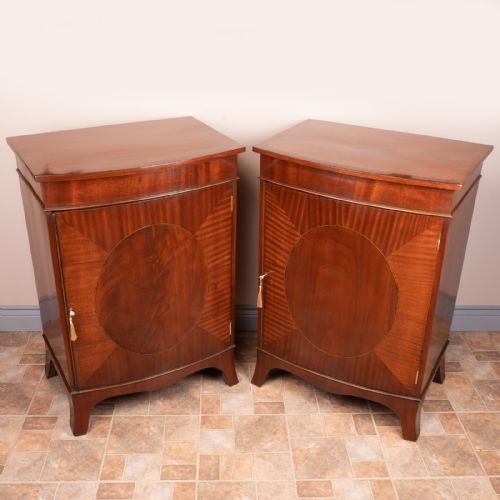 PAIR OF INLAID MAHOGANY CABINETS - ADDITIONAL PHOTO 1