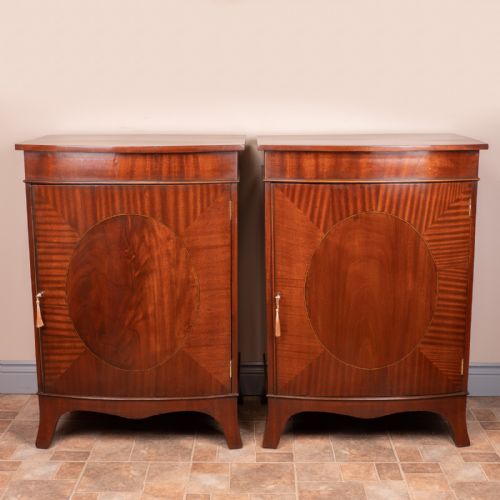 PAIR OF INLAID MAHOGANY CABINETS - ADDITIONAL PHOTO 5