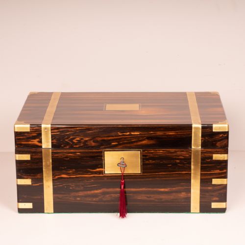 fine quality coromandel writing slope - CATEGORY: ANTIQUE BOXES - DATED 19TH CENTURY