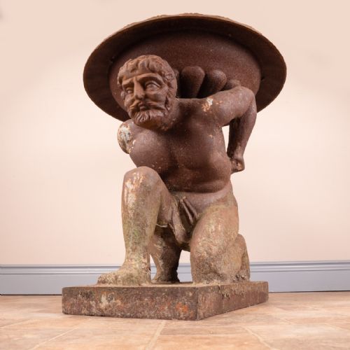 LARGE 19THC CAST IRON GARDEN URN - ADDITIONAL PHOTO 7