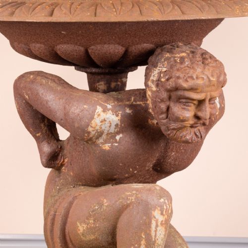 LARGE 19THC CAST IRON GARDEN URN - ADDITIONAL PHOTO 11