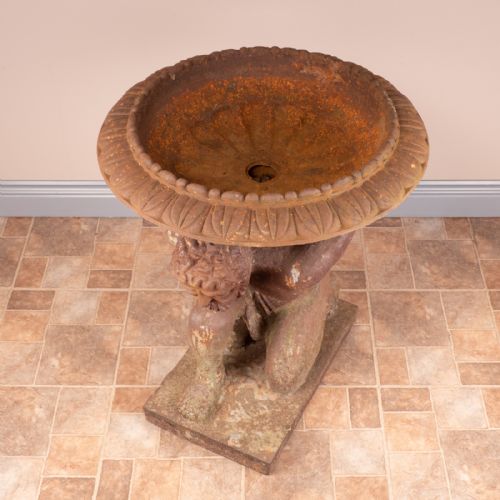 LARGE 19THC CAST IRON GARDEN URN - ADDITIONAL PHOTO 1
