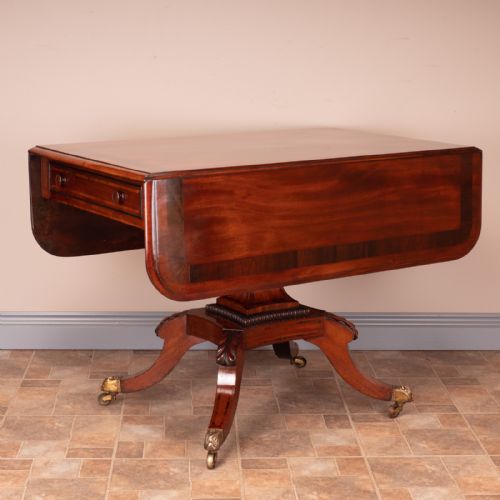 GOOD QUALITY REGENCY INLAID MAHOGANY PEMBROKE TABLE - ADDITIONAL PHOTO 3