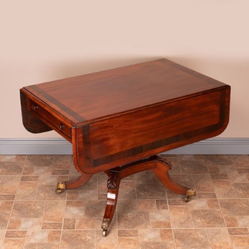 GOOD QUALITY REGENCY INLAID MAHOGANY PEMBROKE TABLE - ADDITIONAL PHOTO 4