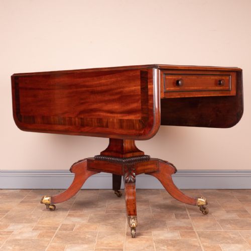 GOOD QUALITY REGENCY INLAID MAHOGANY PEMBROKE TABLE - ADDITIONAL PHOTO 5