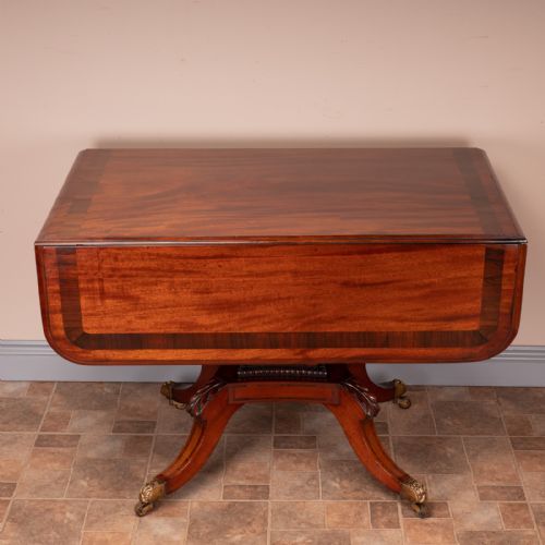 GOOD QUALITY REGENCY INLAID MAHOGANY PEMBROKE TABLE - ADDITIONAL PHOTO 6