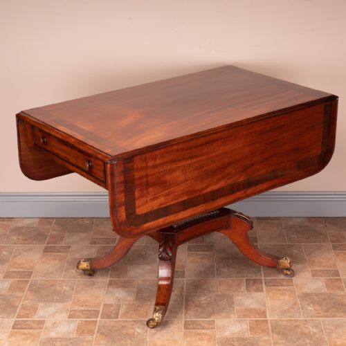 GOOD QUALITY REGENCY INLAID MAHOGANY PEMBROKE TABLE - ADDITIONAL PHOTO 7