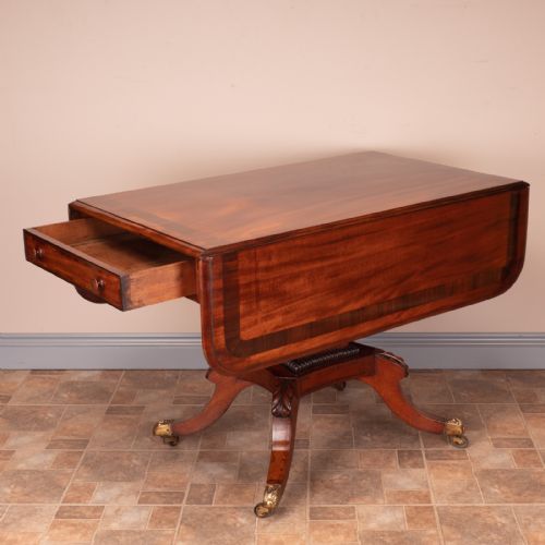 GOOD QUALITY REGENCY INLAID MAHOGANY PEMBROKE TABLE - ADDITIONAL PHOTO 8
