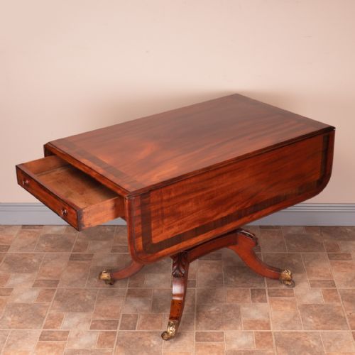 GOOD QUALITY REGENCY INLAID MAHOGANY PEMBROKE TABLE - ADDITIONAL PHOTO 9