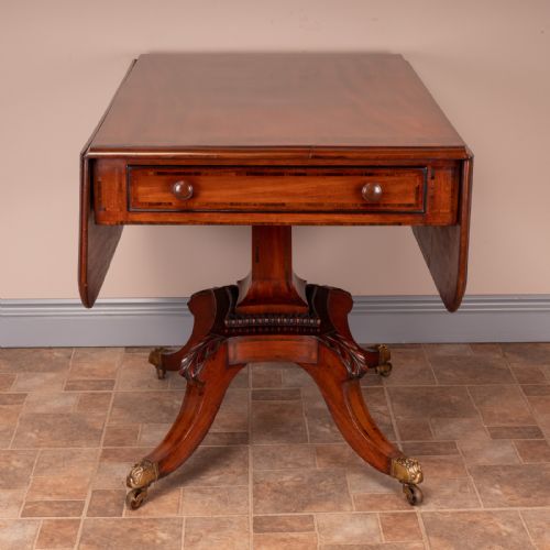 GOOD QUALITY REGENCY INLAID MAHOGANY PEMBROKE TABLE - ADDITIONAL PHOTO 10