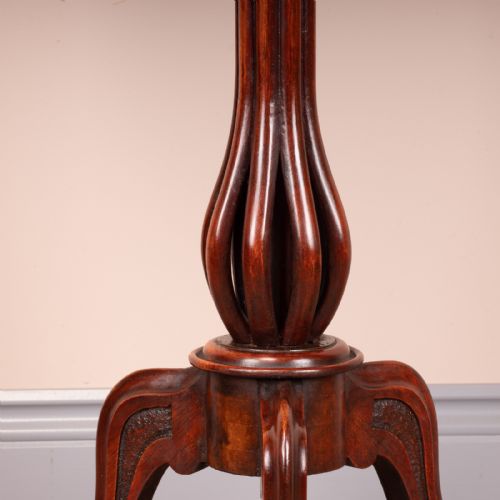GOOD QUALITY VICTORIAN WALNUT CHESS TABLE - ADDITIONAL PHOTO 6