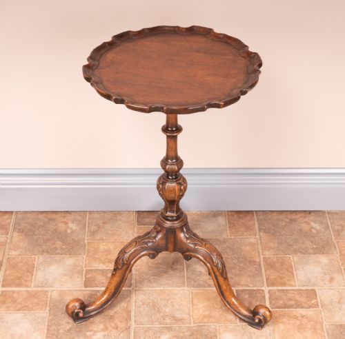 FINE QUALITY CARVED MAHOGANY WINE TABLE - ADDITIONAL PHOTO 3