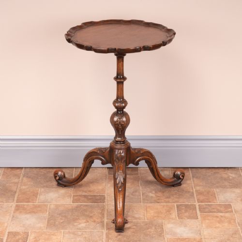 FINE QUALITY CARVED MAHOGANY WINE TABLE - ADDITIONAL PHOTO 5