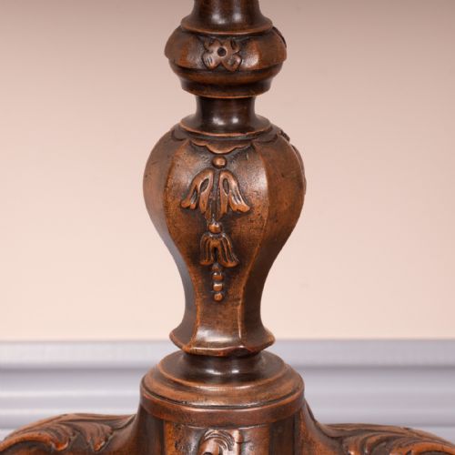FINE QUALITY CARVED MAHOGANY WINE TABLE - ADDITIONAL PHOTO 6