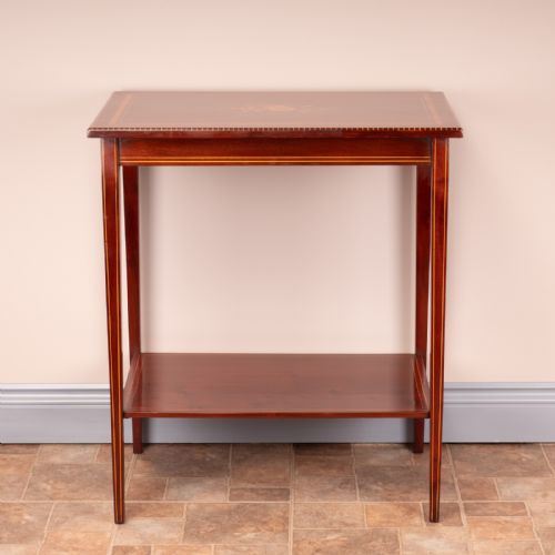 PAIR OF INLAID MAHOGANY OCCASIONAL TABLES - ADDITIONAL PHOTO 8