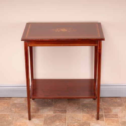 PAIR OF INLAID MAHOGANY OCCASIONAL TABLES - ADDITIONAL PHOTO 9