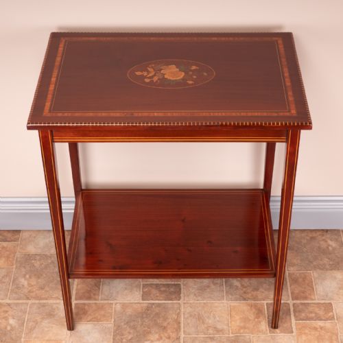 PAIR OF INLAID MAHOGANY OCCASIONAL TABLES - ADDITIONAL PHOTO 10