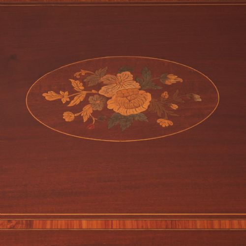 PAIR OF INLAID MAHOGANY OCCASIONAL TABLES - ADDITIONAL PHOTO 11