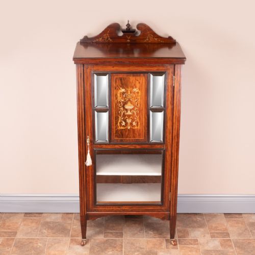 EDWARDIAN INLAID MUSIC CABINET - ADDITIONAL PHOTO 1