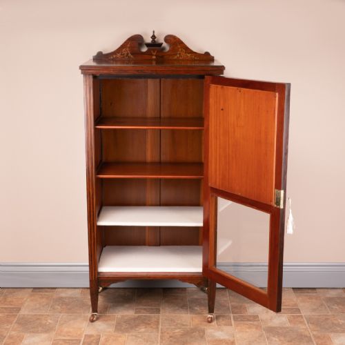 EDWARDIAN INLAID MUSIC CABINET - ADDITIONAL PHOTO 7