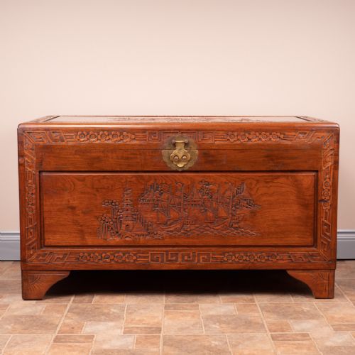 ORIENTAL CARVED TRUNK - ADDITIONAL PHOTO 1