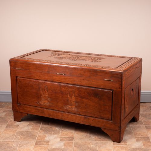 ORIENTAL CARVED TRUNK - ADDITIONAL PHOTO 6