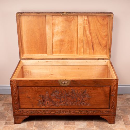 ORIENTAL CARVED TRUNK - ADDITIONAL PHOTO 13
